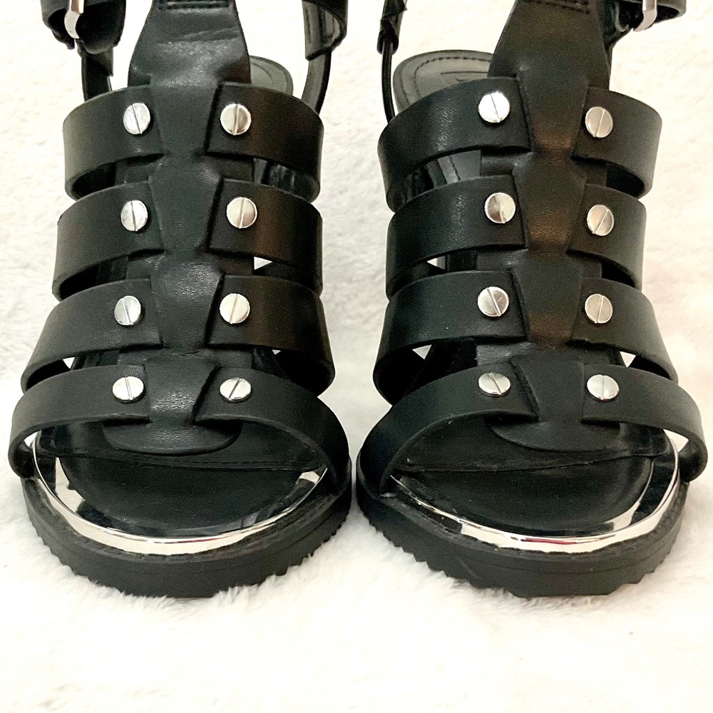 DKNY  BRIA SLINGBACK SANDAL Studded Strappy open toe  Leather Gladiator Size 7M - Picture 6 of 15
